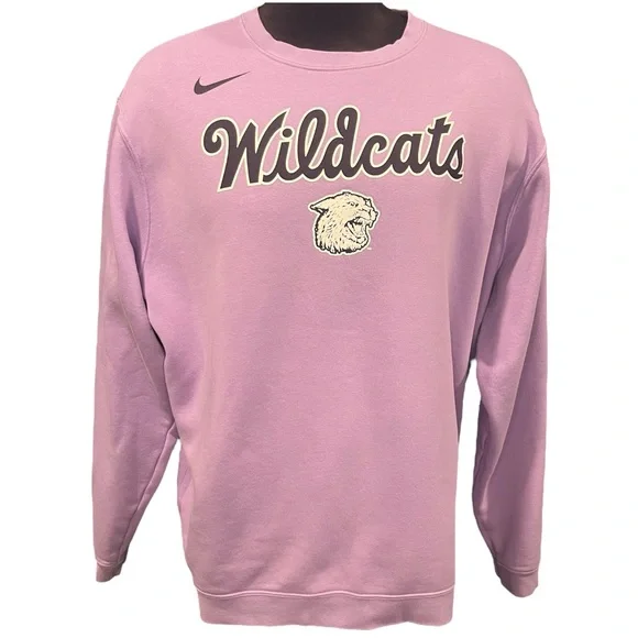 Men’s Nike K-State Wildcats lavender long sleeve crew sweatshirt sz XXL - Picture 1 of 7